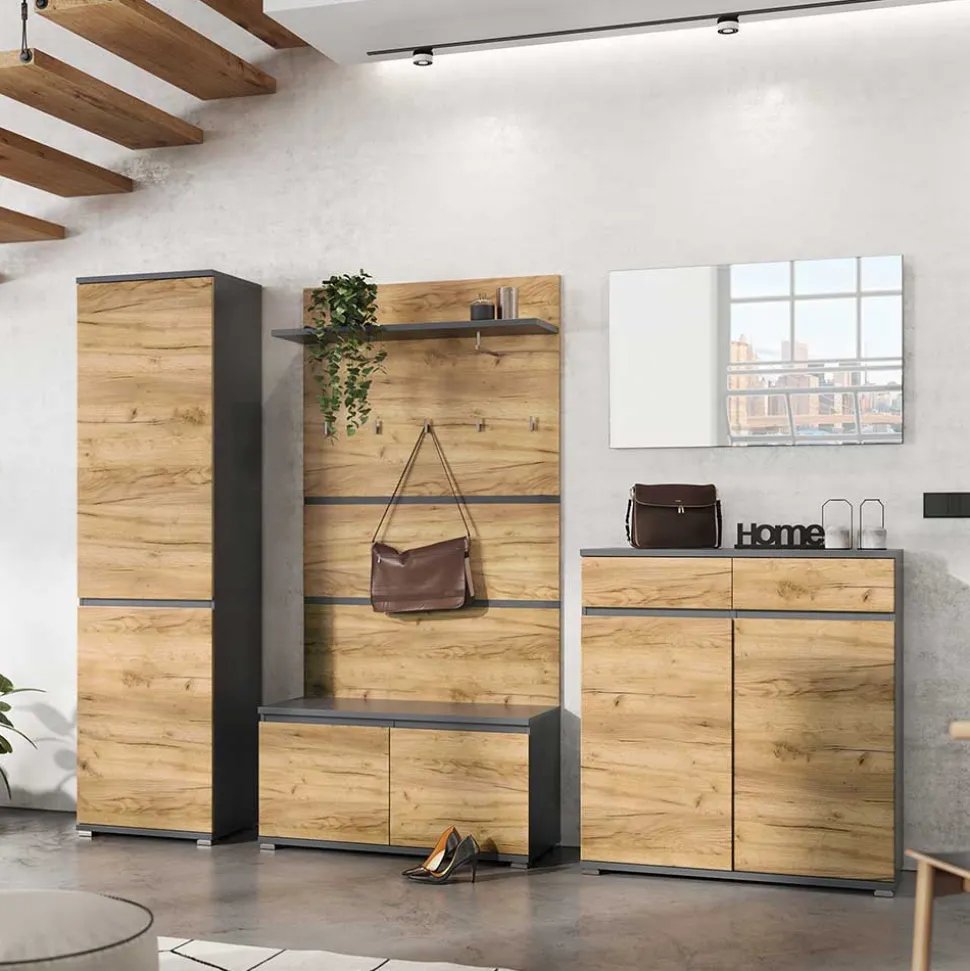 Möbelset für Flur Einrichtung - Orsecca (fünfteilig)