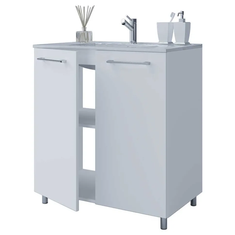 Möbelset fürs Bad in Weiß - Ipsum (vierteilig)