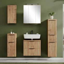 Möbelset fürs Badezimmer modern - Crystoga (fünfteilig)