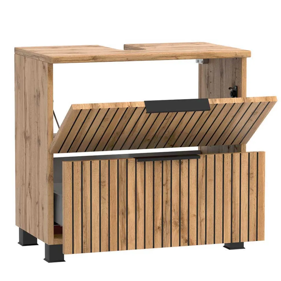 Möbelset fürs Badezimmer modern - Crystoga (fünfteilig)