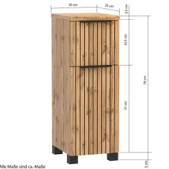 Möbelset fürs Badezimmer modern - Crystoga (fünfteilig)