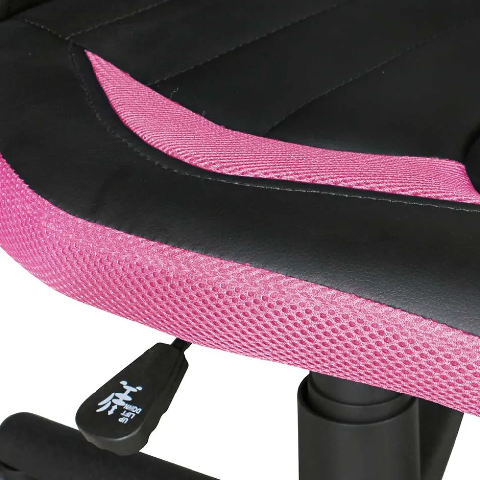 Mädchen Drehstuhl in Schwarz Pink - Ebrus