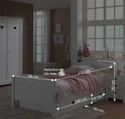 Mädchenzimmer Grandory mit Herzchen (vierteilig)