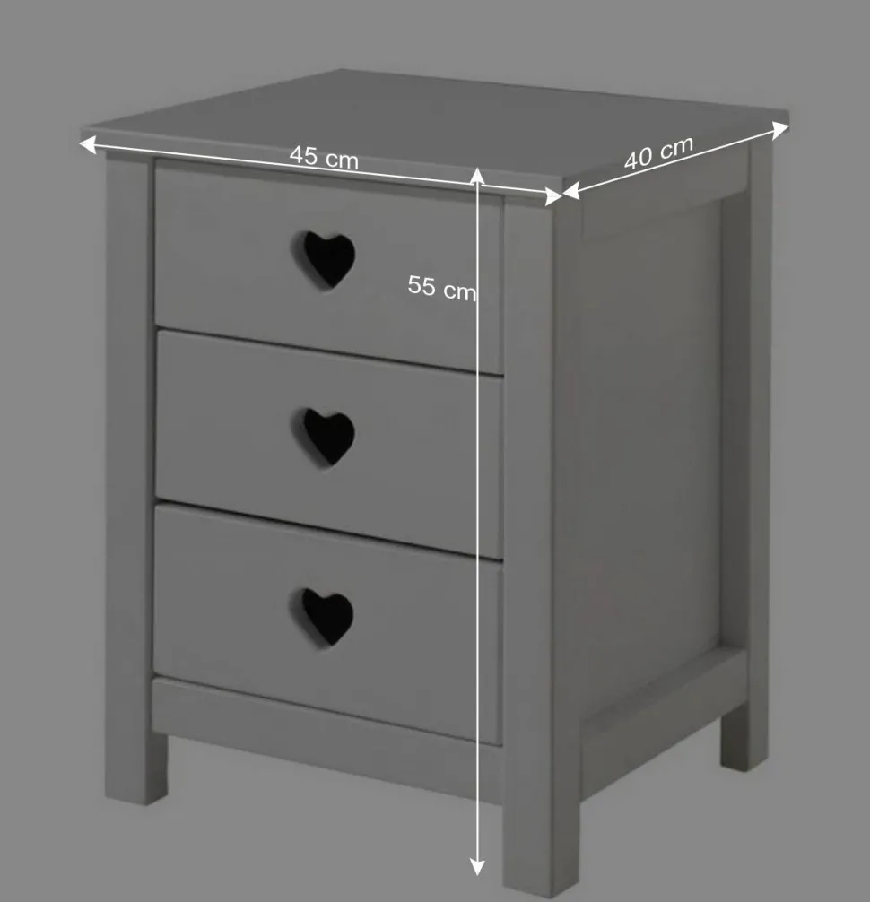 Mädchenzimmer Grandory mit Herzchen (vierteilig)