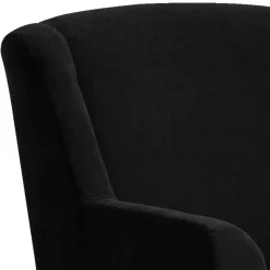 Mega Polstersessel aus schwarzem Velours - Villaro