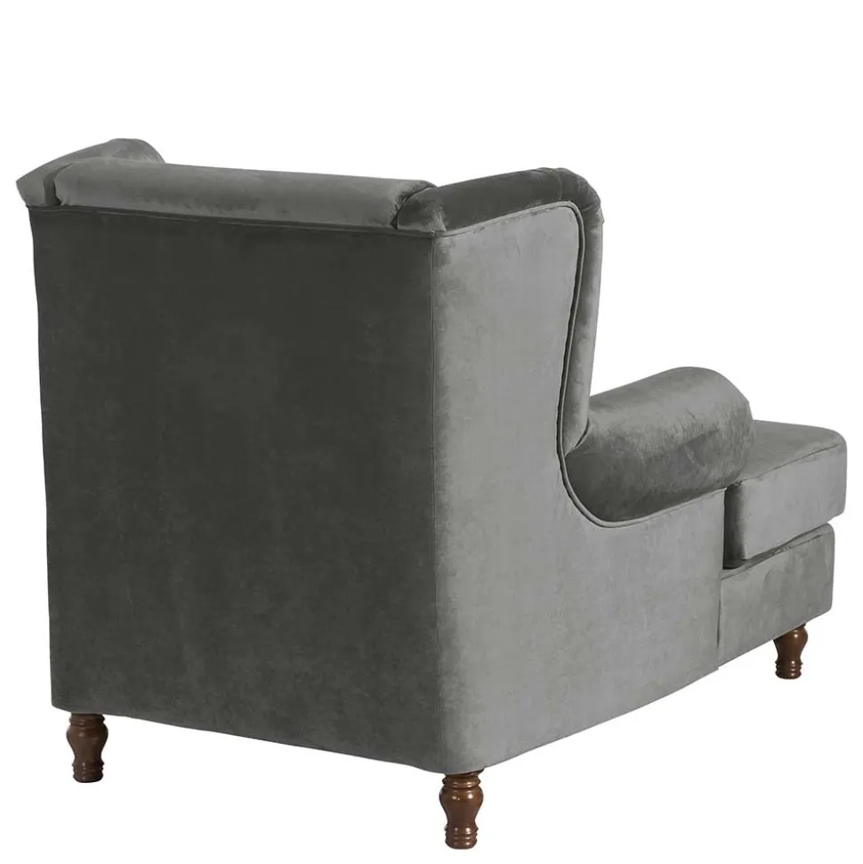 Mega Wohnzimmersessel in Grau Samtvelours - Jusic