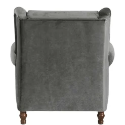 Mega Wohnzimmersessel in Grau Samtvelours - Jusic