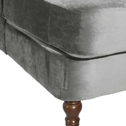 Mega Wohnzimmersessel in Grau Samtvelours - Jusic