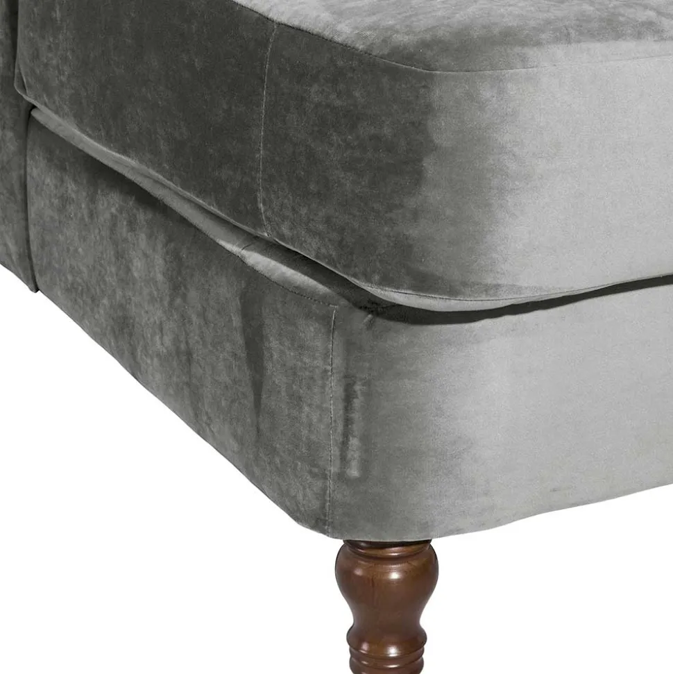 Mega Wohnzimmersessel in Grau Samtvelours - Jusic