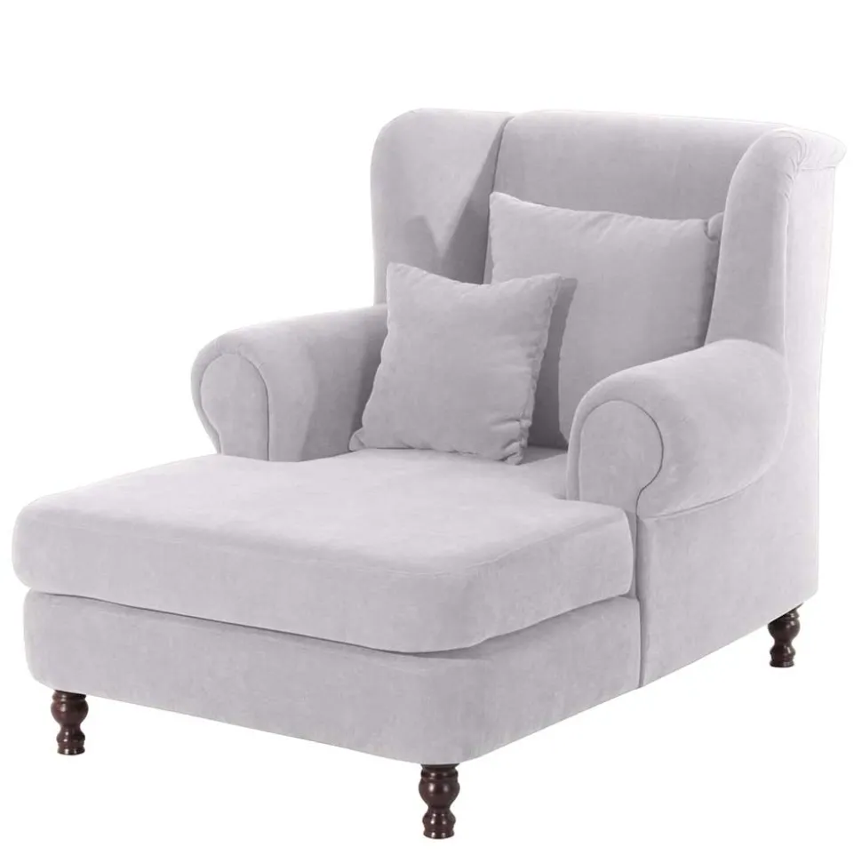 Megasessel in Silbergrau Velours - Bacanova