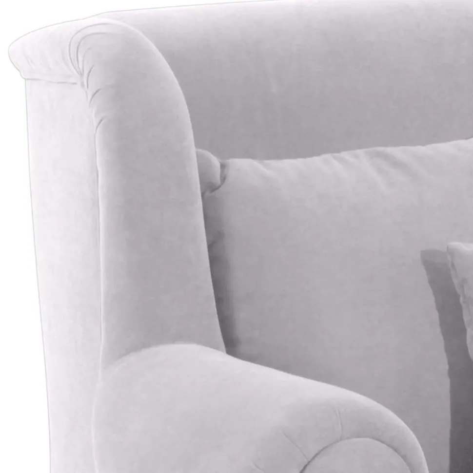 Megasessel in Silbergrau Velours - Bacanova