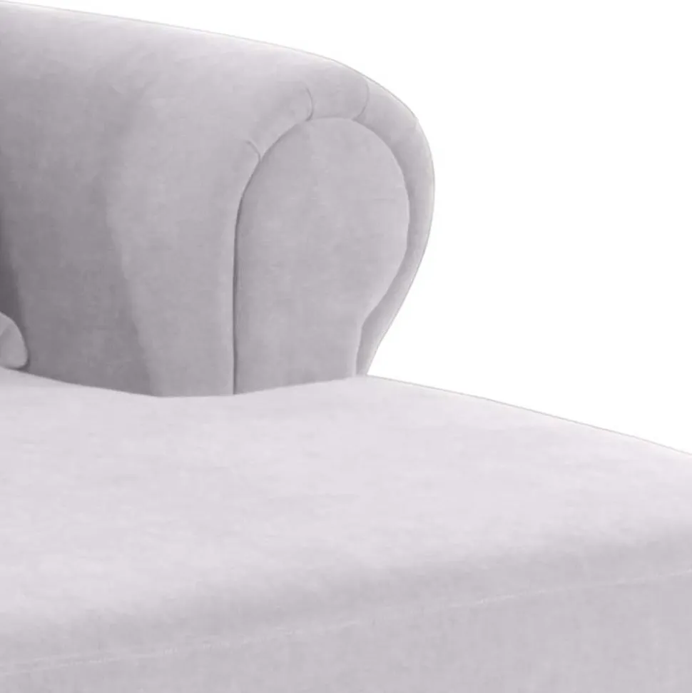 Megasessel in Silbergrau Velours - Bacanova