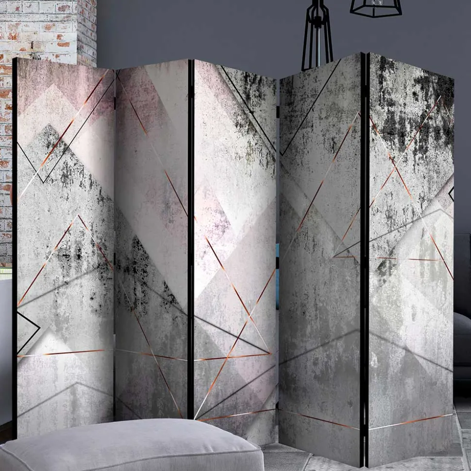 Mehrfarbig bedruckter Paravent 225 cm breit - Embus