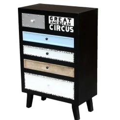 Mehrfarbige Hochkommode im Shabby Style - Mirana