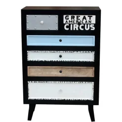 Mehrfarbige Hochkommode im Shabby Style - Mirana