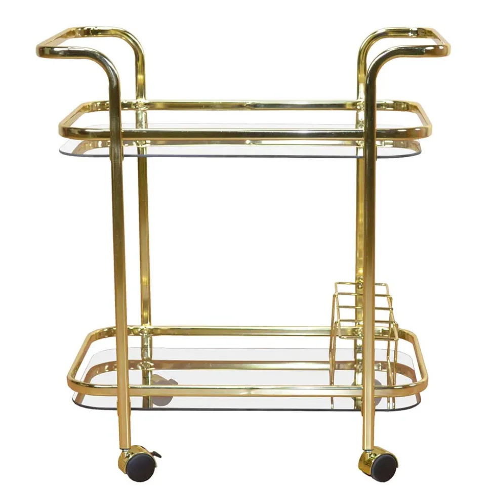 Metall Barwagen in Messingfarben - Imano