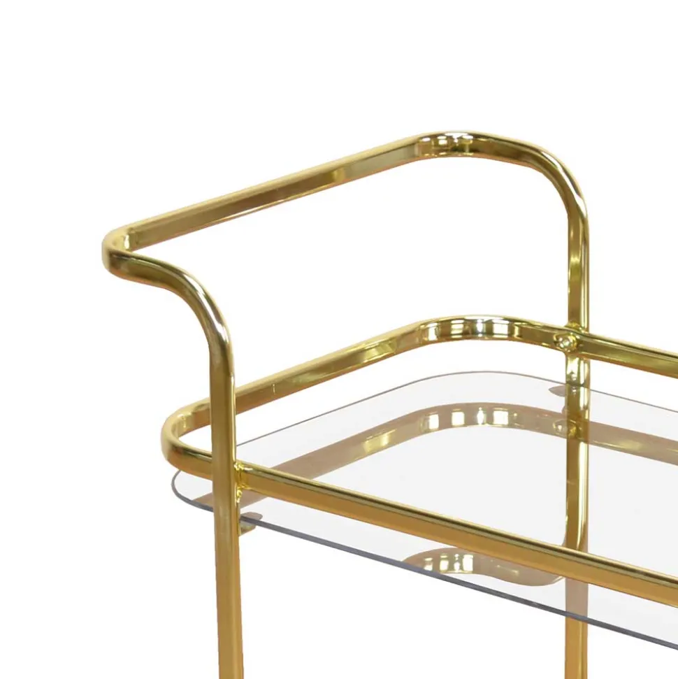 Metall Barwagen in Messingfarben - Imano