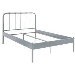 Metall Bett in Grau - Uvienna