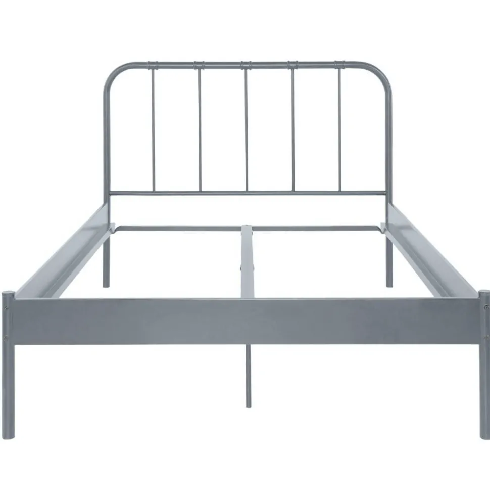 Metall Bett in Grau - Uvienna