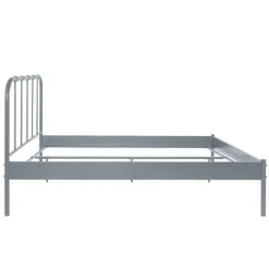 Metall Bett in Grau - Uvienna