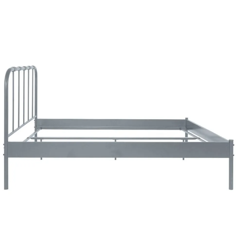 Metall Bett in Grau - Uvienna