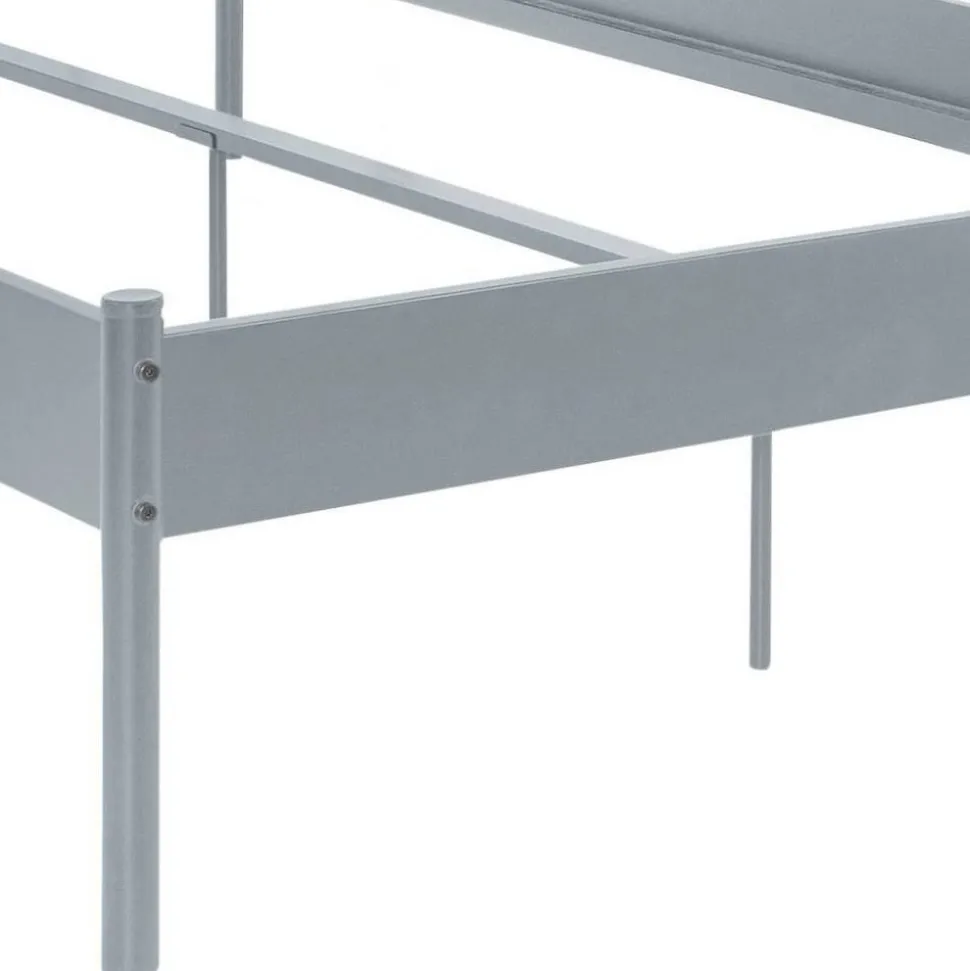 Metall Bett in Grau - Uvienna