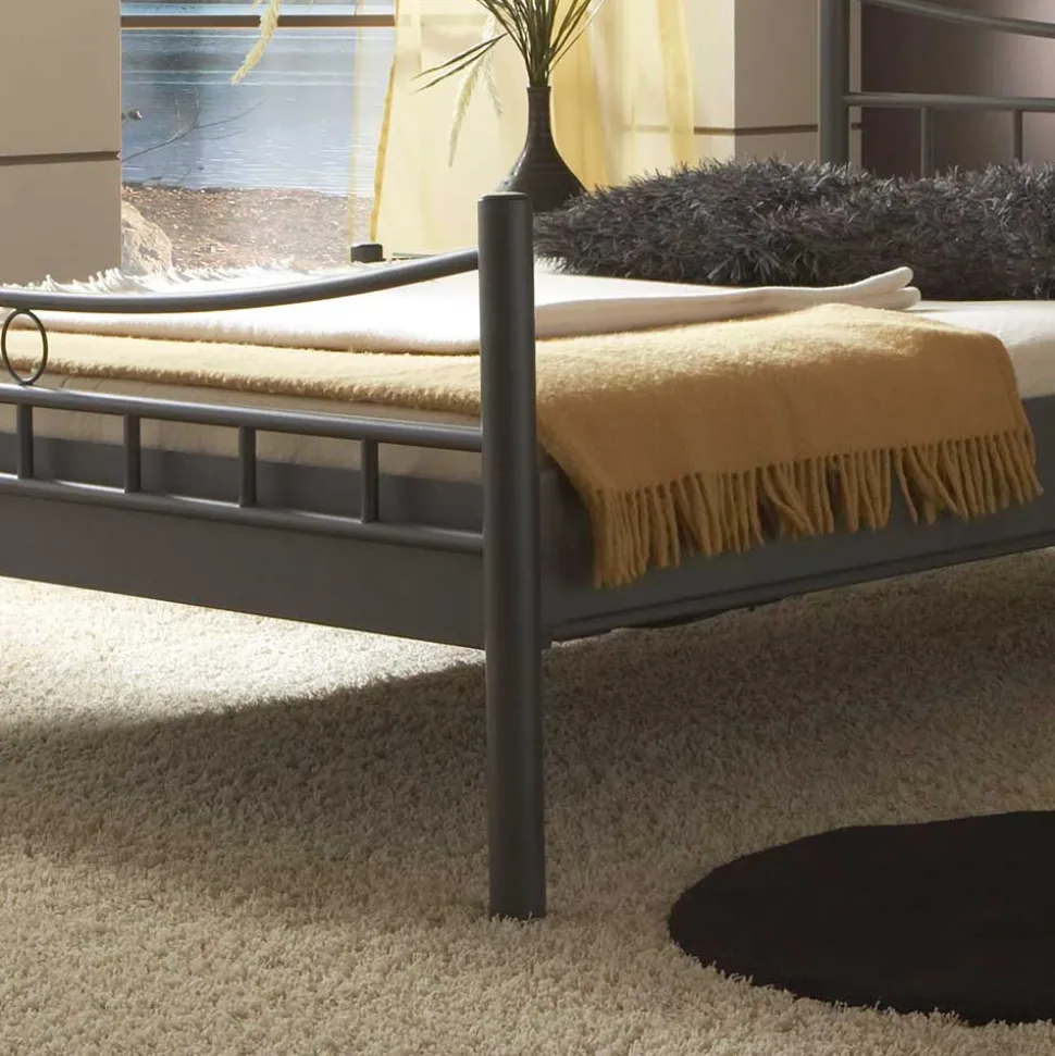 Metall Bett Rosanna in Dunkelgrau