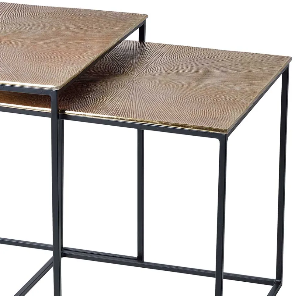 Metall Couchtisch Duo in Bronze - Havanna (zweiteilig)