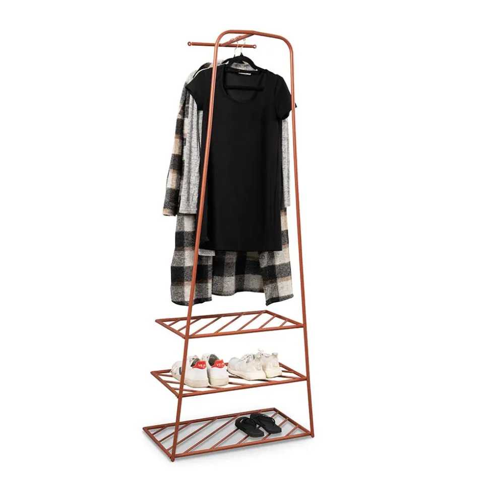 Metall Garderobe in Rostfarben - Estren