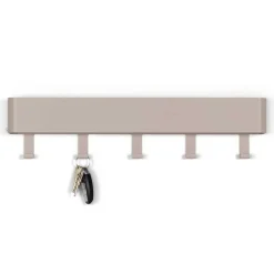 Metall Hakenleiste Garderobe in Taupe - Plexino