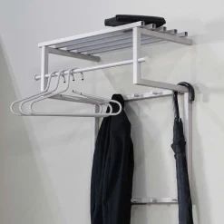 Metall Hängegarderobe in Taupe - Solca