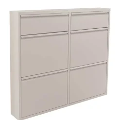 Metall Schuhschrank in Taupe - Ruven