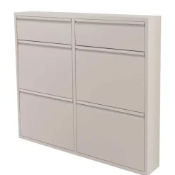 Metall Schuhschrank in Taupe - Ruven