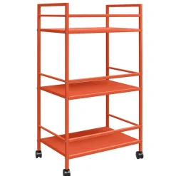 Metall Servierwagen in Orange - Troketta