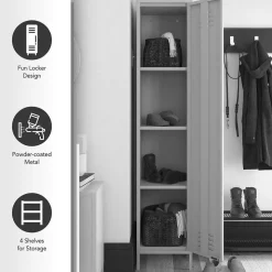 Metall Spindschrank in Dunkelgrau - Vespania