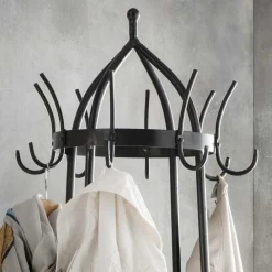 Metall Standgarderobe mit zwei Holzablagen - Pears