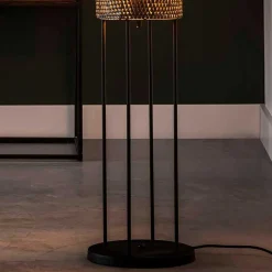 Metall Stehleuchte in Schwarzbraun - Matyas