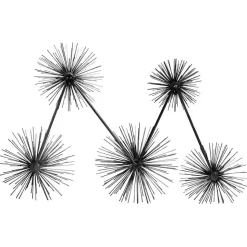 Metall Wanddekoration in Schwarz - Folio