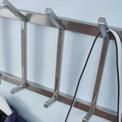 Metall Wandgarderobe in Silber - Rading