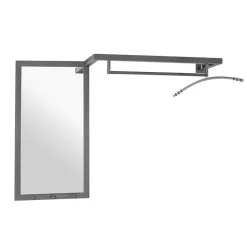 Metall Wandgarderobe mit Spiegel - Saguni