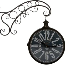 Metall Wanduhr mit großen Zahlen - Tariha