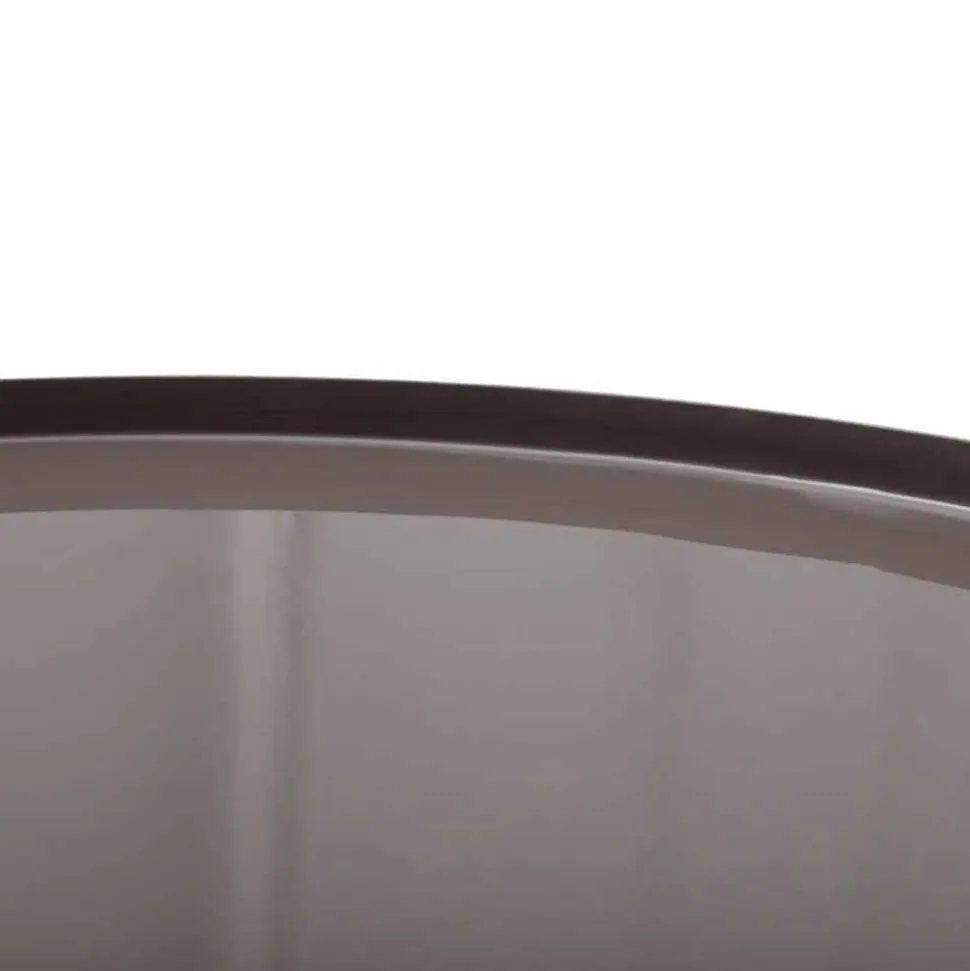 Metall-Beistelltisch in Grau und Silber - Halkan