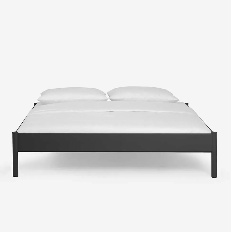 Metallbett ohne Kopfteil Italianas in Schwarz