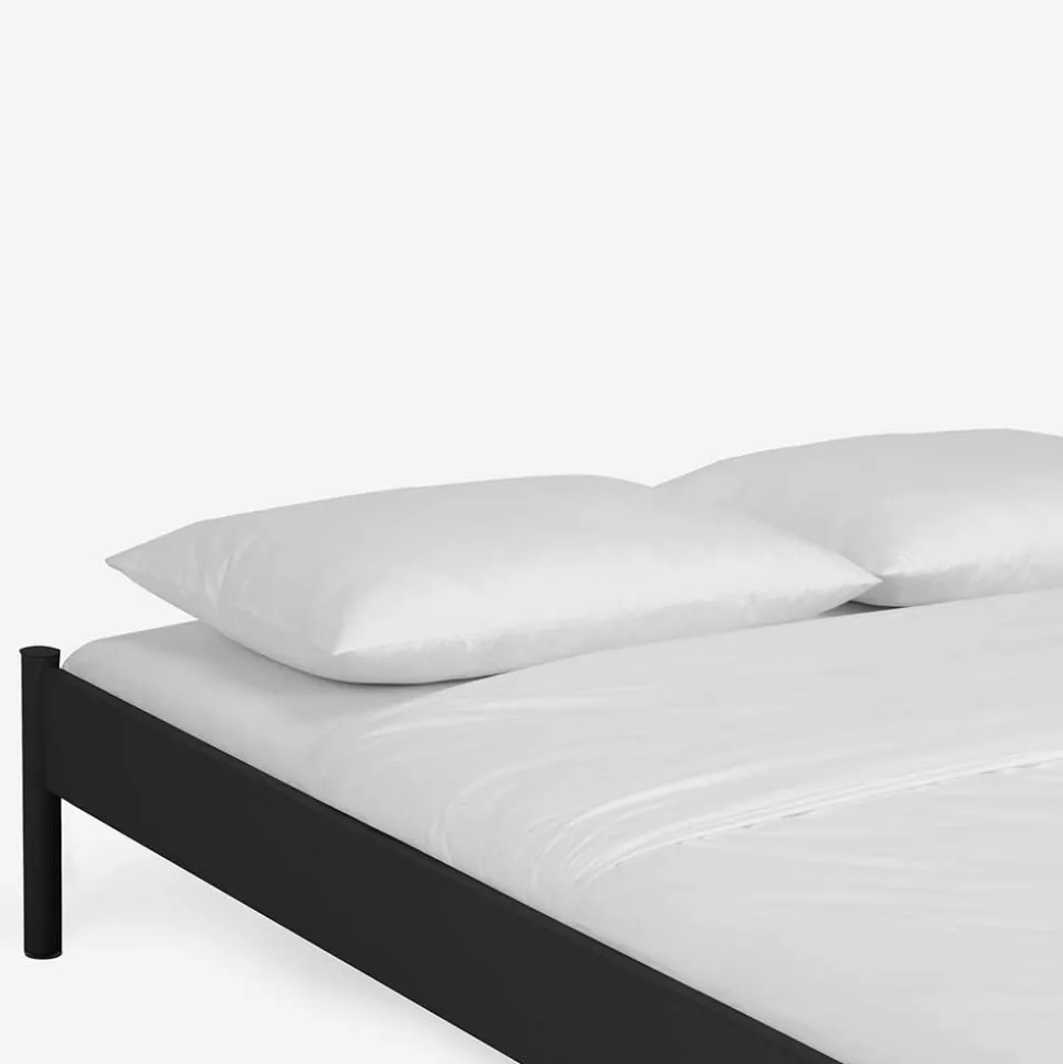 Metallbett ohne Kopfteil Italianas in Schwarz