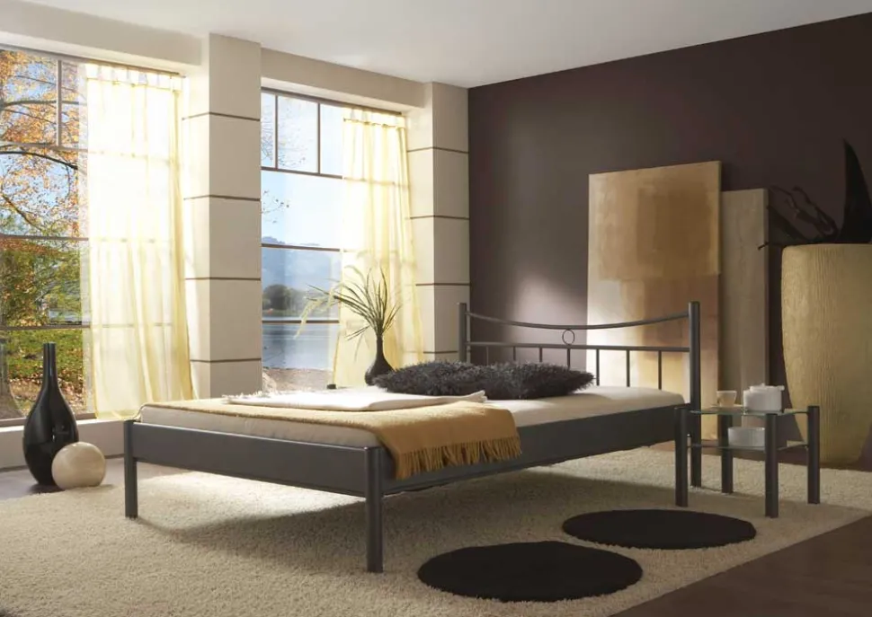 Metallbett Rebeca in Dunkelgrau