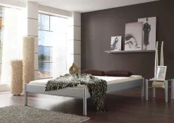 Metallbett Valeria in Grau