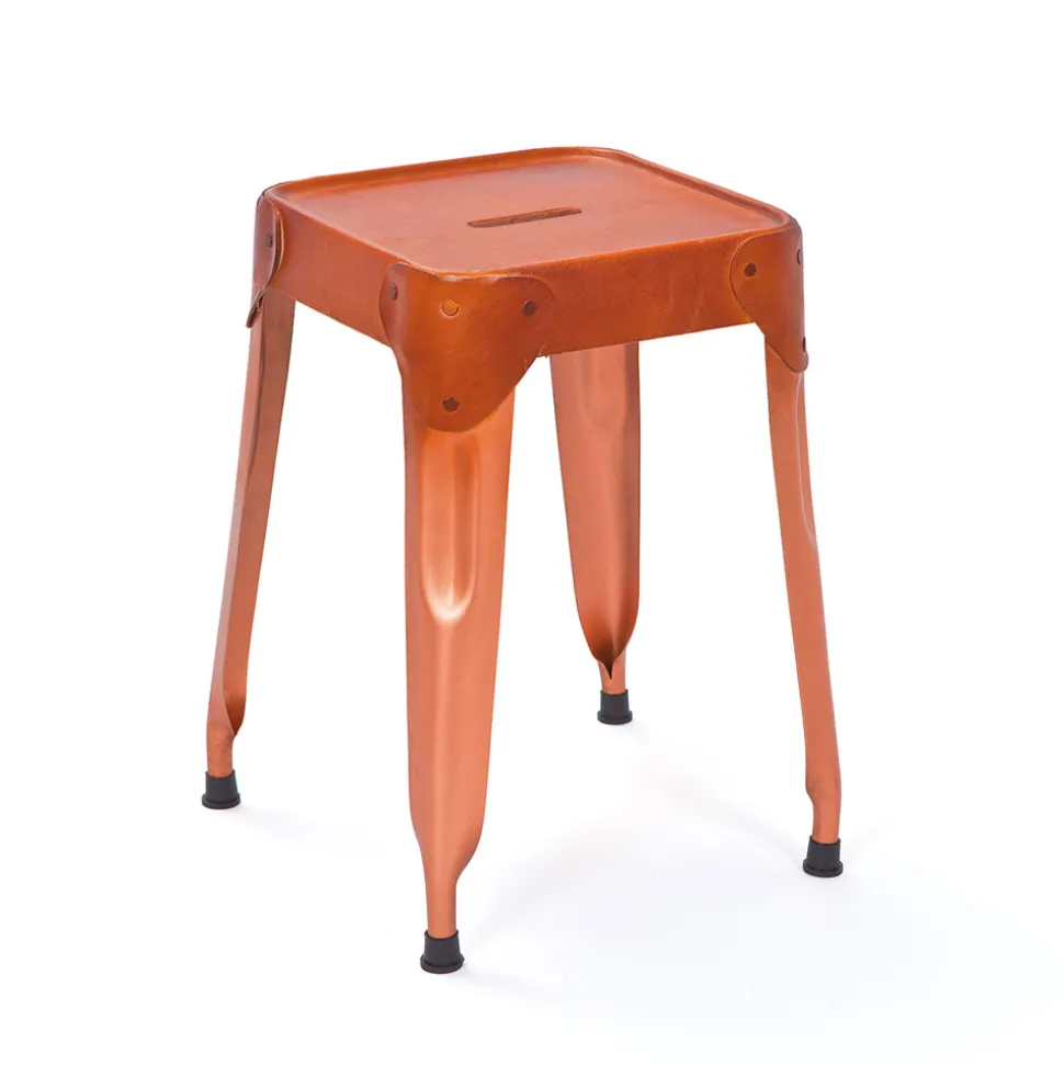 Metallhocker Ricana in Kupferfarben (4er Set)