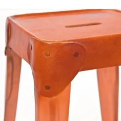 Metallhocker Ricana in Kupferfarben (4er Set)