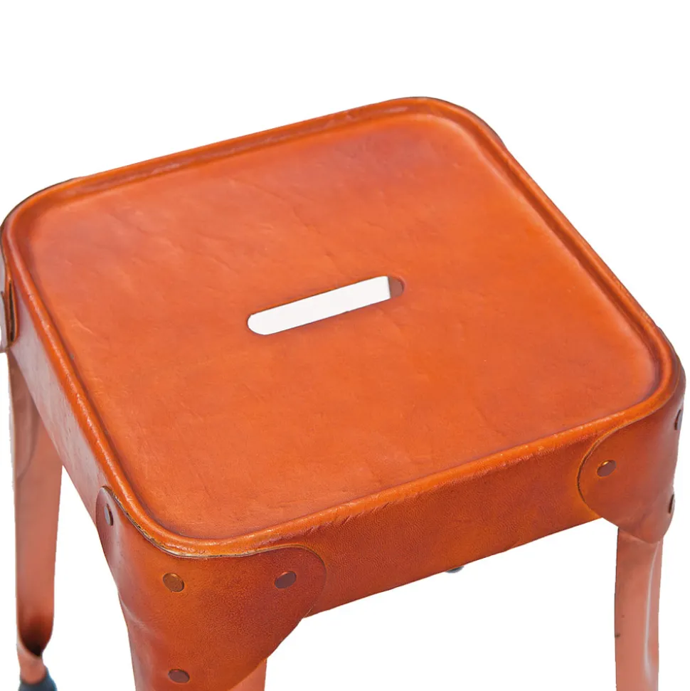 Metallhocker Ricana in Kupferfarben (4er Set)