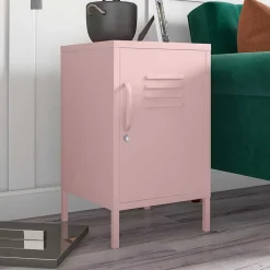 Metall-Kommode mit Tür in Rosa - Asbell